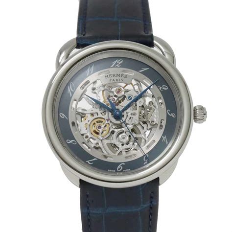 hermes ar6.710 skeleton automatic st steel watch